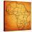 Senegal on Actual Map of Africa-michal812-Stretched Canvas