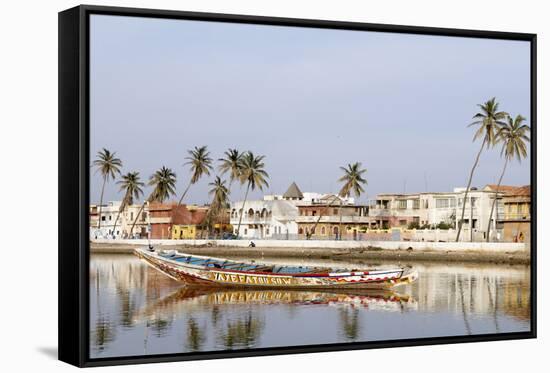 Senegal River and the City of Saint Louis-Bruno Morandi-Framed Stretched Canvas