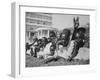 Senegalese Awaiting Arrival of US VP Lyndon Johnson to Celebrate First Year of their Independence-Hank Walker-Framed Photographic Print