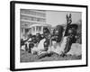 Senegalese Awaiting Arrival of US VP Lyndon Johnson to Celebrate First Year of their Independence-Hank Walker-Framed Photographic Print