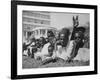 Senegalese Awaiting Arrival of US VP Lyndon Johnson to Celebrate First Year of their Independence-Hank Walker-Framed Photographic Print