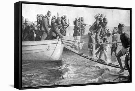 Senegalese Soldiers Embarking on the Egyptian Coast, World War I, 1915-null-Framed Stretched Canvas