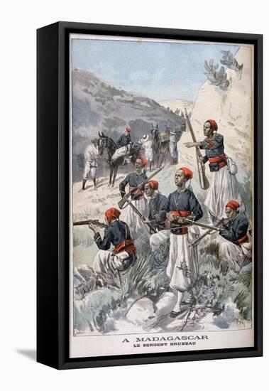 Senegalese Troops, Madagascar, 1897-Oswaldo Tofani-Framed Stretched Canvas