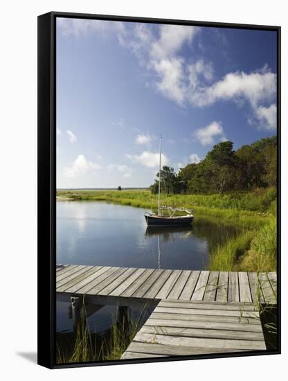 Sengekontacket Pond, Oak Bluffs, Martha's Vineyard, Massachusetts, USA-Walter Bibikow-Framed Stretched Canvas