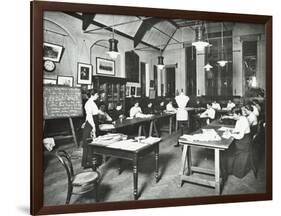 Senior Dressmaking Class, Ackmar Road Evening Institute for Women, London, 1914-null-Framed Photographic Print