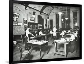 Senior Dressmaking Class, Ackmar Road Evening Institute for Women, London, 1914-null-Framed Photographic Print