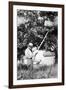 Senior Man Harvests Apples, Ca. 1926-null-Framed Photographic Print