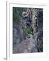 Senior Man Rock Climbing-null-Framed Photographic Print