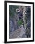 Senior Man Rock Climbing-null-Framed Photographic Print