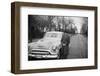 Senior Man with His Automobile on an Illinois Street, Ca. 1950-null-Framed Photographic Print