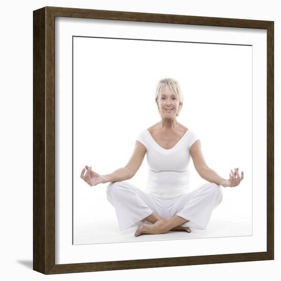 Senior Woman Doing Yoga-Science Photo Library-Framed Premium Photographic Print