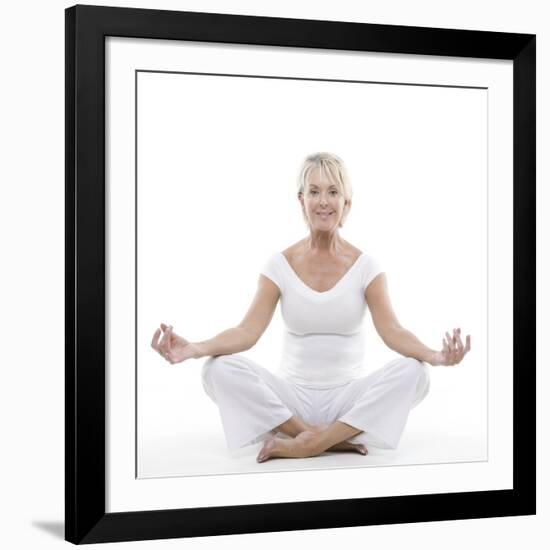 Senior Woman Doing Yoga-Science Photo Library-Framed Photographic Print