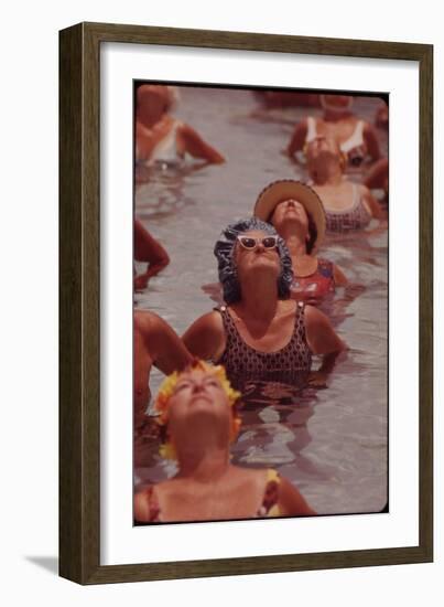 Senior Women in Exercises at Century Village Retirement Community, Florida, 1970s-null-Framed Photo