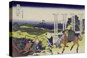 Senju in Musashi Province-Katsushika Hokusai-Stretched Canvas