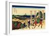 Senju in the Musachi Province, c.1830-Katsushika Hokusai-Framed Giclee Print