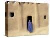 Sennissa, Mali, Person Heading Into Mosque-Peter Adams-Stretched Canvas