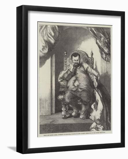 Senor Don Sancho Panza, Governor of Barataria, Exhibition of the British Institution-Sir John Gilbert-Framed Giclee Print