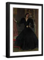 Señora de Sorolla (Clotilde García del Castillo, 1865-1929) in Black.-Joaquin Sorolla-Framed Premium Giclee Print