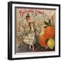 Senorita Brand - California - Citrus Crate Label-Lantern Press-Framed Art Print