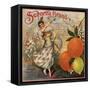 Senorita Brand - California - Citrus Crate Label-Lantern Press-Framed Stretched Canvas