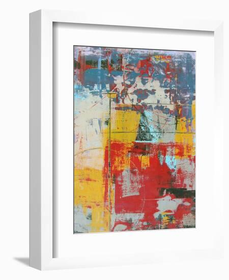 Senorita Misteriosa Abstract-Ricki Mountain-Framed Art Print