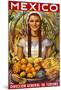 Senorita with Fruit-null-Mounted Art Print