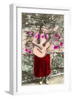 Senorita with Guitar-null-Framed Art Print