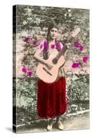 Senorita with Guitar-null-Stretched Canvas