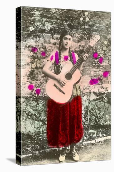 Senorita with Guitar-null-Stretched Canvas