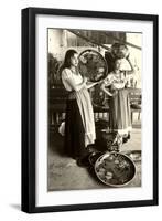 Senoritas Displaying Pottery-null-Framed Art Print