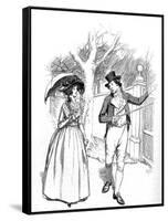 'Sense and Sensibility' by Jane Austen-Hugh Thomson-Framed Stretched Canvas