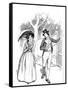 'Sense and Sensibility' by Jane Austen-Hugh Thomson-Framed Stretched Canvas