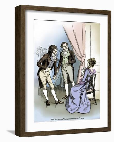 'Sense and Sensibility' by Jane Austen-Hugh Thomson-Framed Giclee Print