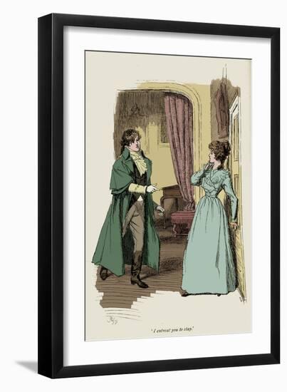 'Sense and Sensibility' by Jane Austen-Hugh Thomson-Framed Premium Giclee Print