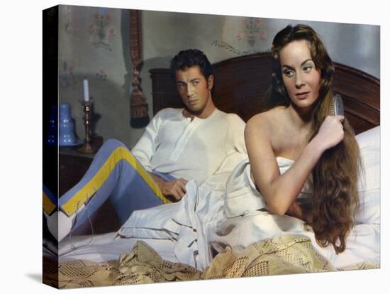 SENSO, 1954 directed by LUCHINO VISCONTI Farley Granger and Alida Valli (photo)-null-Stretched Canvas