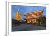 Senso-Ji, an Ancient Buddhist Temple, at Night, Asakusa, Tokyo, Japan, Asia-Stuart Black-Framed Photographic Print