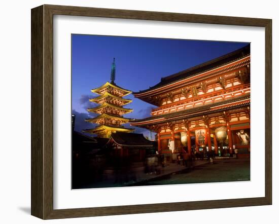 Sensoji Temple and Pagoda-null-Framed Photographic Print