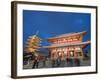 Sensoji Temple Illuminated at Night, Asakusa, Tokyo, Japan, Asia-Christian Kober-Framed Photographic Print