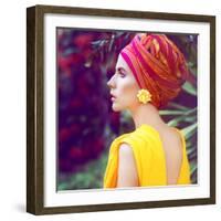 Sensual Oriental Girl-Evgeniya Porechenskaya-Framed Photographic Print