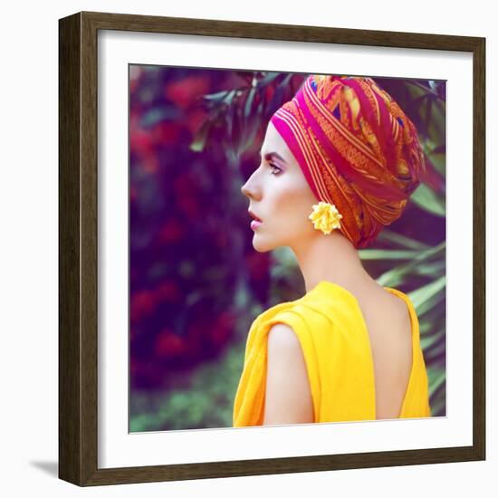 Sensual Oriental Girl-Evgeniya Porechenskaya-Framed Photographic Print