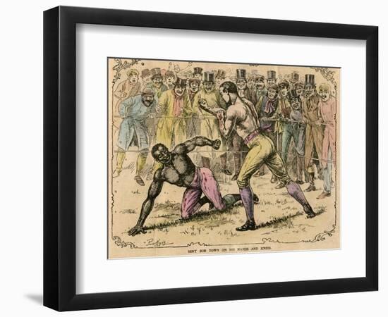Sent Bob Down on His Hands and Knees, Late 19th or Early 20th Century-Pugnis-Framed Giclee Print