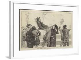 Sent Home to Die, a Sketch at Boulogne-Sur-Mer-Sir James Dromgole Linton-Framed Giclee Print
