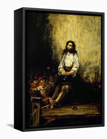 Sentenced to Death-Eugenio Lucas Velazquez-Framed Stretched Canvas