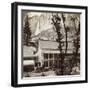 Sentinel Hotel, Looking North across the Valley to Yosemite Falls, California, USA, 1902-Underwood & Underwood-Framed Photographic Print