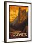 Sentinel, Yosemite National Park, California-Lantern Press-Framed Art Print