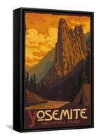 Sentinel, Yosemite National Park, California-Lantern Press-Framed Stretched Canvas