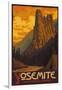 Sentinel, Yosemite National Park, California-Lantern Press-Framed Art Print