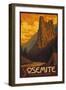 Sentinel, Yosemite National Park, California-Lantern Press-Framed Art Print