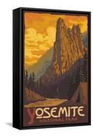 Sentinel, Yosemite National Park, California-Lantern Press-Framed Stretched Canvas