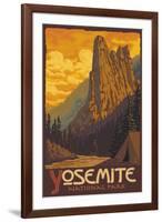 Sentinel, Yosemite National Park, California-Lantern Press-Framed Art Print